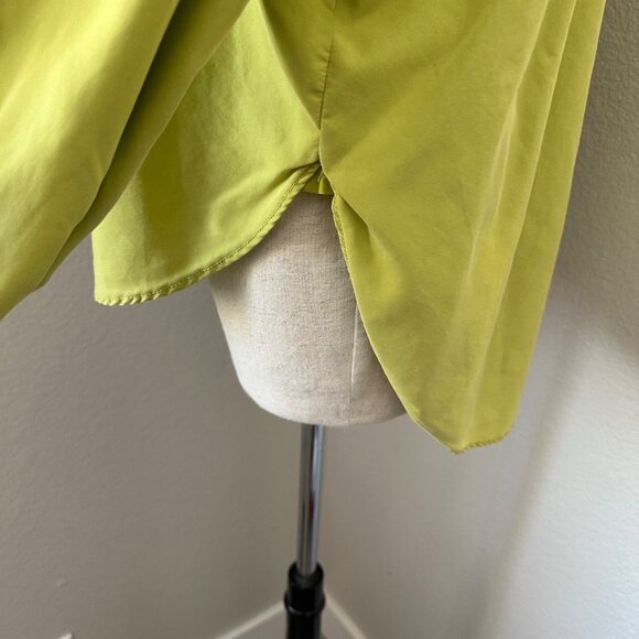 FP We The Free Love Until Tomorrow Poet Oversized Hi-lo Button Up Shirt Green X - Picture 10 of 13